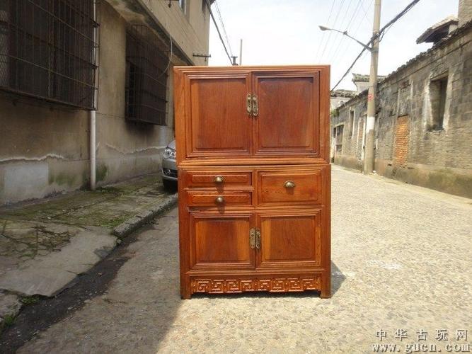 清代榉木苏式家具苏工文玩柜子双层柜中式老家具