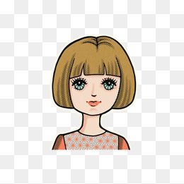 头像齐刘海卡通