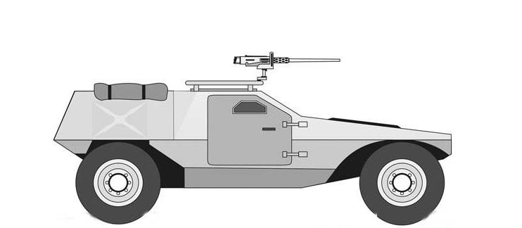 威风的军车-卡通汽车简笔画图片大全 军事武器简笔画