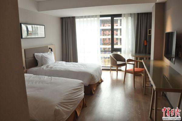 首钢冬训中心运动员公寓标间.中国青年报·中青在线记者 慈鑫 摄