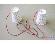 过家家纸杯电话对讲机儿童手工玩具纸艺制作