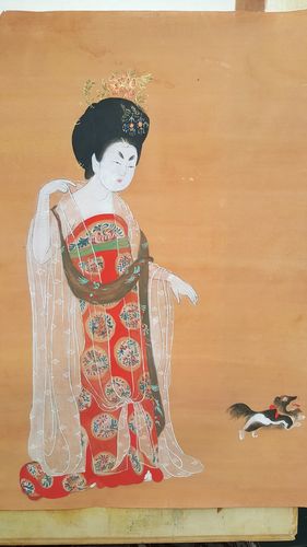 临摹簪花仕女图