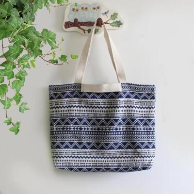 原创帆布单肩包大包民族风文艺布包森系棉麻手工包日系帆布袋