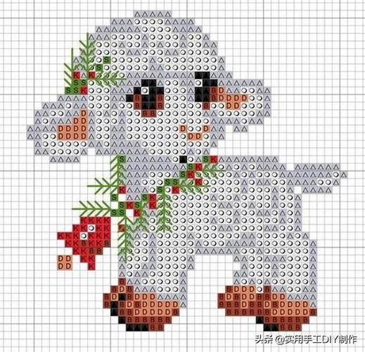 「针织图解」11款可爱的动物图案,适用于编织或者刺绣