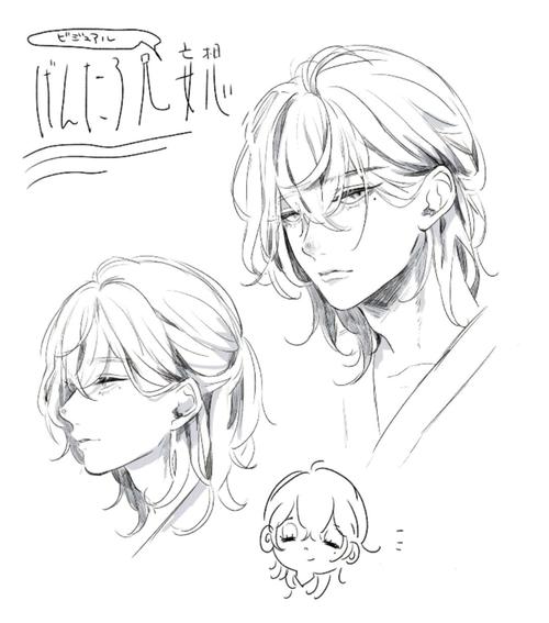 板绘素材7915超好看的男生头像线稿素材_素材_男生头像_板绘_线稿