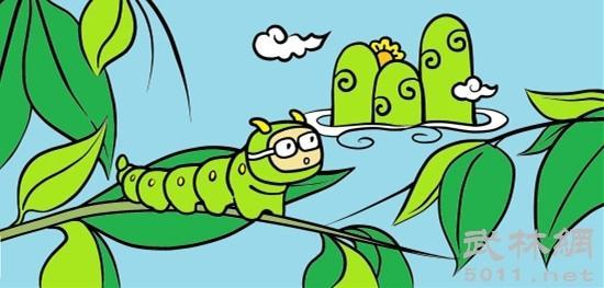 毛毛虫变蝴蝶动画片