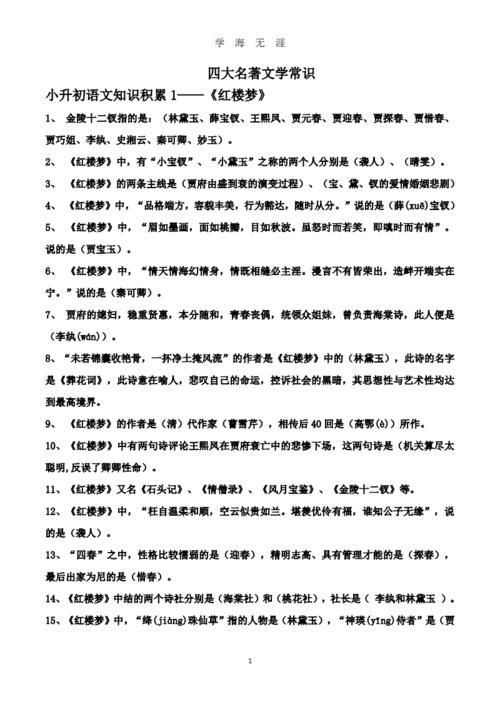 四大名著文学常识.pdf 8页