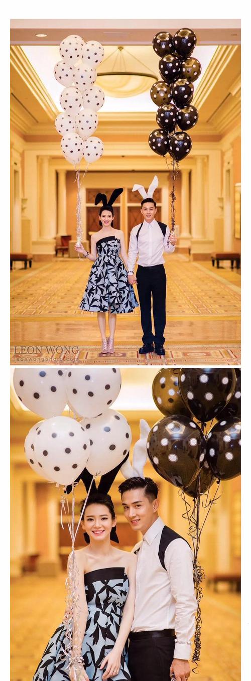 戚薇与李承铉的结婚照不要太甜