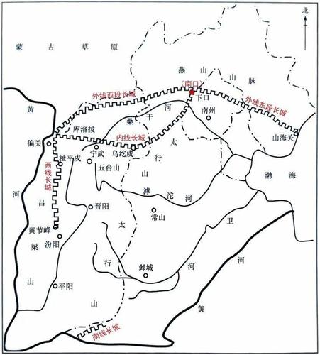 在《中国历代长城发现与研究》一书中描述了5道北齐长城的概貌,分别