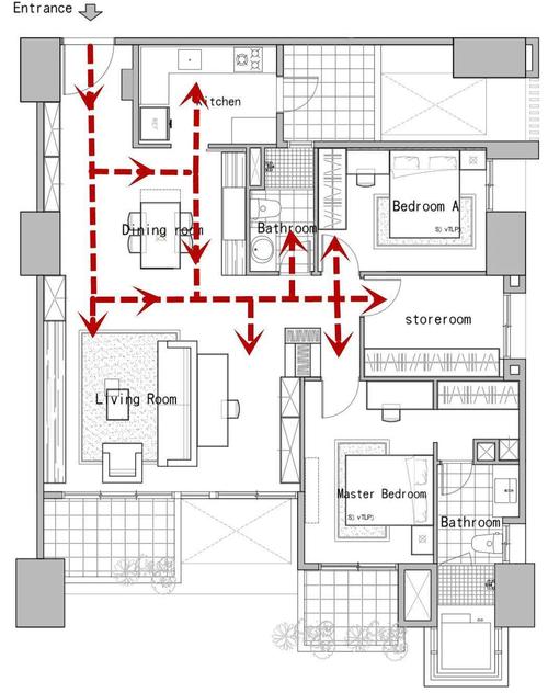 110㎡只做两房,换来超强动线和收纳值吗?