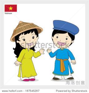 越南服装简笔画