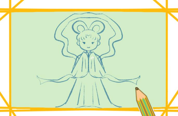 仙女嫦娥简笔画要怎么画