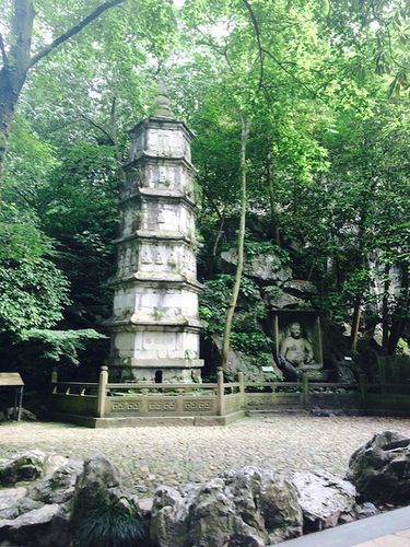 飞来峰上千寻塔,闻说鸡鸣见日升,不畏浮云遮望眼,自缘身在最高层.