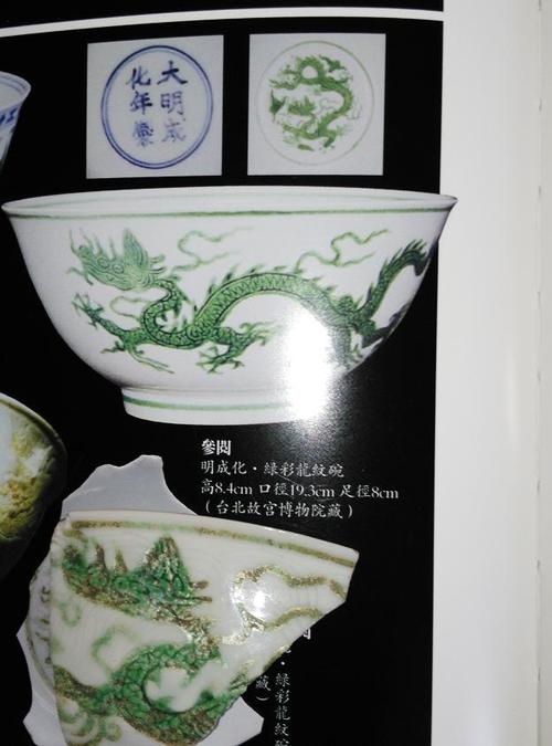 古瓷片 官窑 明成化珍品海水绿纹暗刻碗标本欣赏收藏私人订制商品图片
