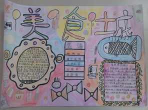 简单又漂亮的美食节手抄报 简单漂亮的手抄报