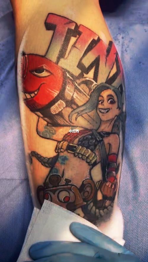 小腿金克丝完成73_刺青_纹身_金克丝_文化_绘画