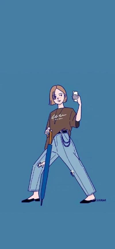 壁纸·插画壁纸·苹果x壁纸·多人闺蜜壁纸关注她→@沐汐图片无水印