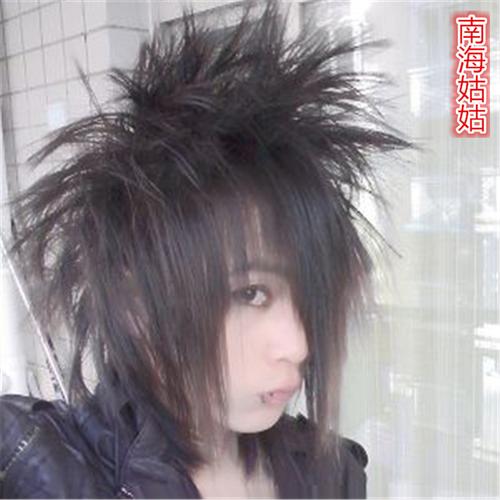 2017新款杀马特发型假发男非主流长直头套短直时尚男生整顶假发