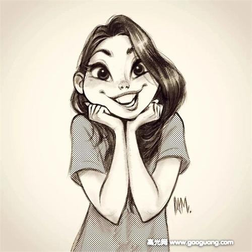 人物肖像铅笔画作品,夸张的人物肖像铅笔画作品