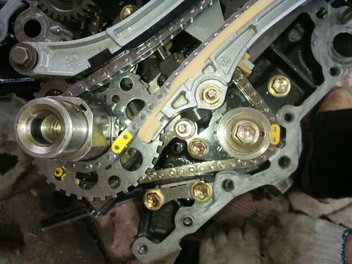 丰田2700发动机正时链条平衡轴怎么对