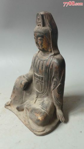 清代观音铜佛像