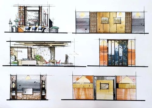 马克笔手绘|室内设计立面图来一波_手绘_室内设计_马克笔_考研_青岛