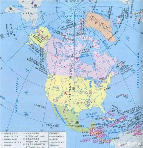 北美洲地图
