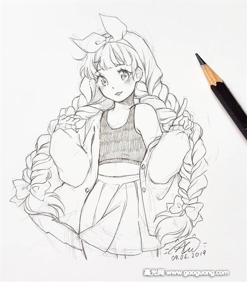 动漫人物插画手稿图片,好看的动漫人物插画图片