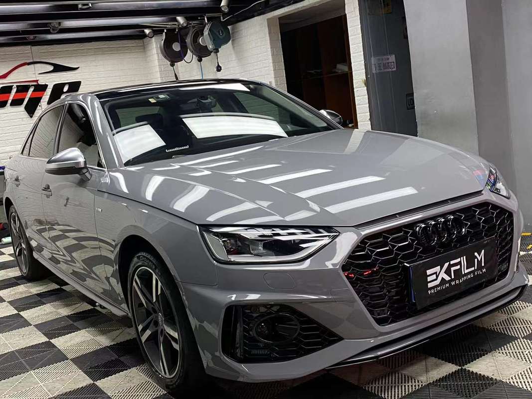 奥迪a4l全车贴膜ekfilmek改色膜pet纳多灰