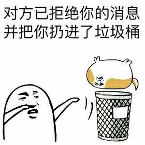对方已拒绝你的消息,并把你扔进了垃圾桶_垃圾桶_扔进_拒绝表情