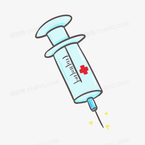 卡通手绘红十字针筒元素