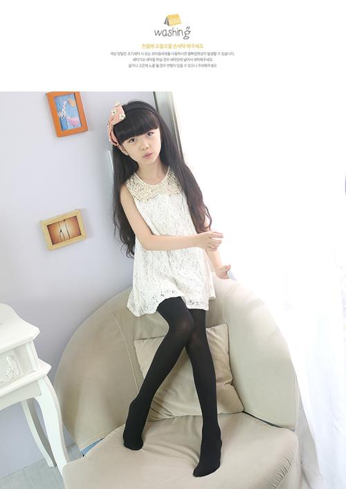 连裤袜春秋女童白色夏季薄款舞蹈打底裤小学生中长筒丝袜n0894 白色