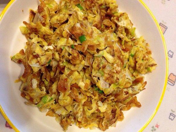 虾皮炒鸡蛋的做法