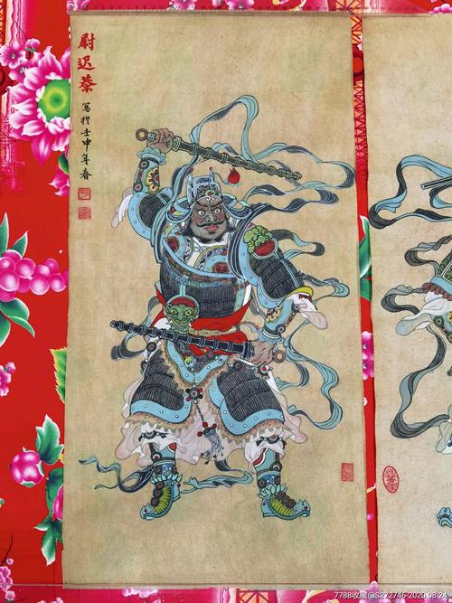 门神年画画稿_人物国画原作_红色收藏驿馆【7788收藏__收藏热线】