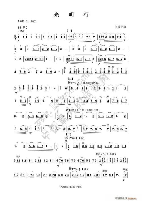 光明行二胡独奏曲