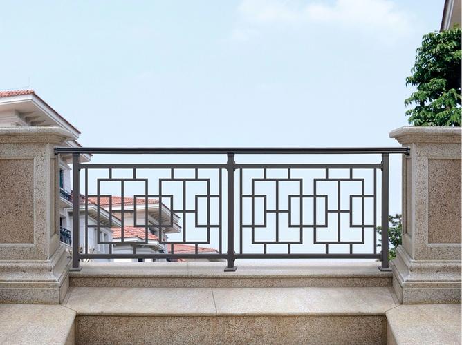 别墅阳台中式铝合金围栏