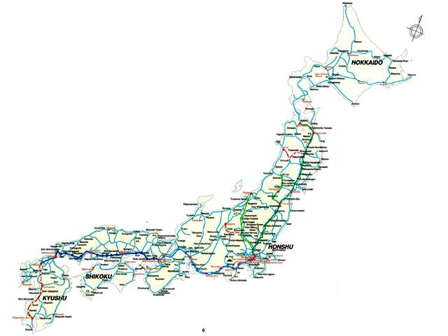 日本全国铁路周游券是jr(日本铁道)集团销售的日本; 日本全国铁路地图