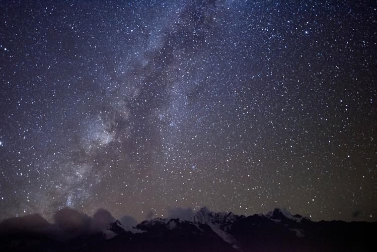 云南香格里拉梅里雪山的星空