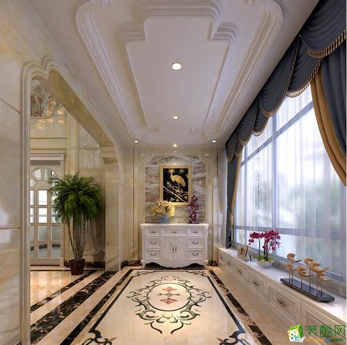 [过道吊顶]石家庄别墅装修—琳晨装饰240平欧式风格装修效果图
