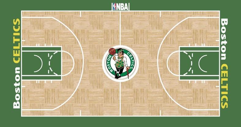 nba球场地板主场图案球队凯尔特人