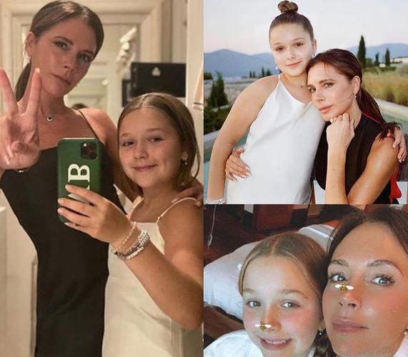 贝克汉姆家小七,长大了颜值像妈妈,穿白裙甜美可爱!