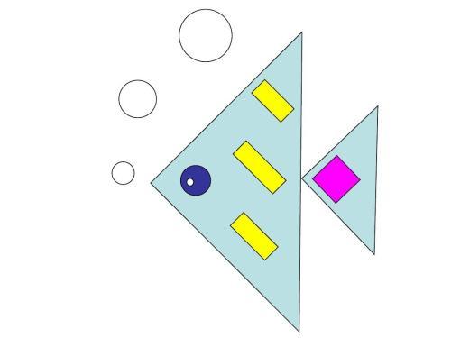 图几何图形拼成的图案有创意的画用几何图形拼出一幅画用各种几何