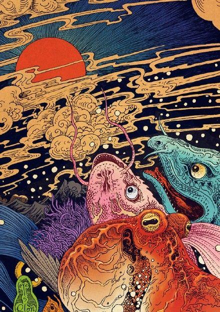 中国风插画-花瓣网|陪你做生活的设计师 | 精美芦苇画作品