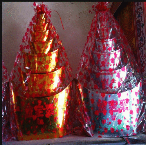 套装烧纸鬼节祭祀女士灵堂冥钞元宝灵屋折纸别墅白事全套祭祖烧纸