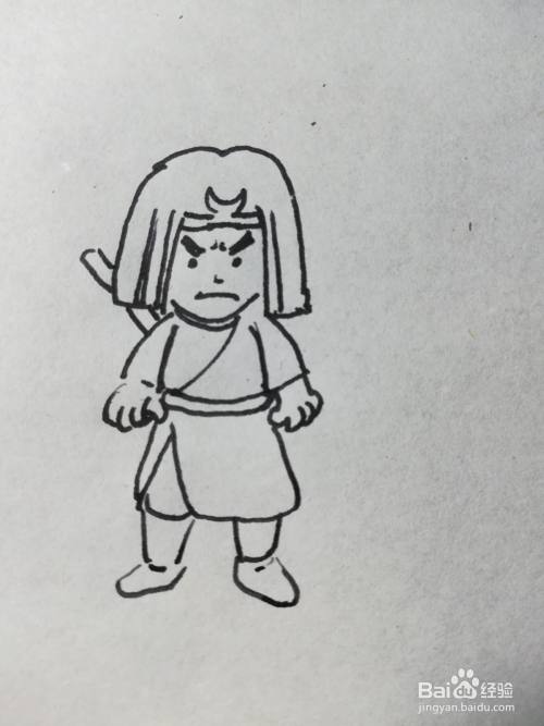 怎么画卡通武松