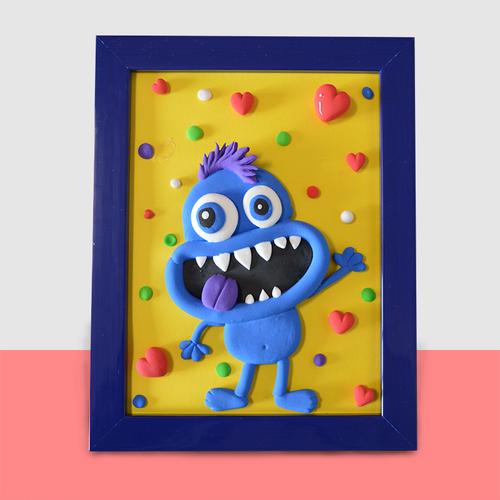 diy手工彩泥3d超轻粘土相框画美术画立体浮雕画材料包套装玩具紫色3d