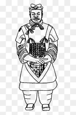 兵马俑坑简笔画