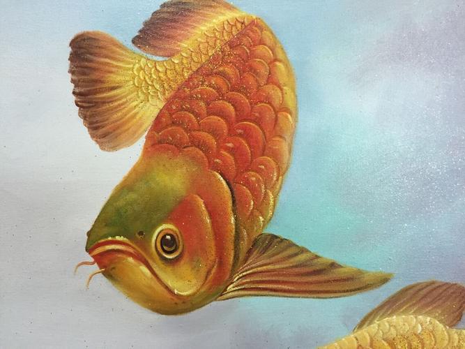 刘燕《金龙鱼》布面油画