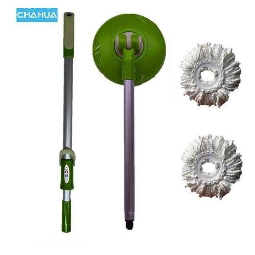 茶花超炫拖拖把头替换装旋转拖把配件圆形棉线盘原装拖把杆子拖布