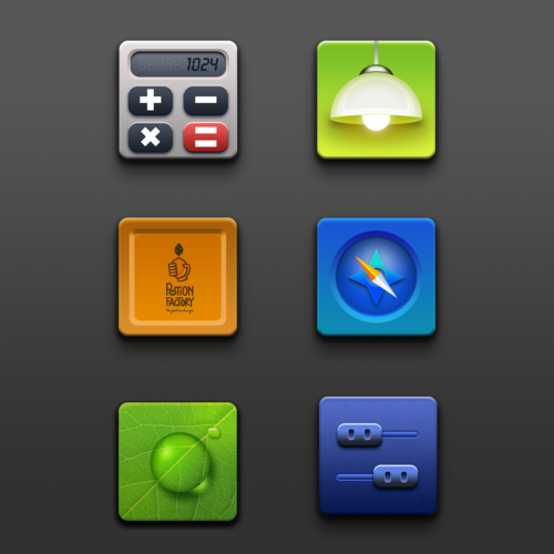 拟物图标临摹,希望大家喜欢.